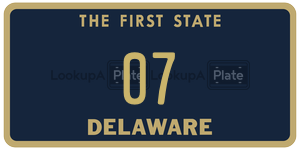 07 license plate in Delaware