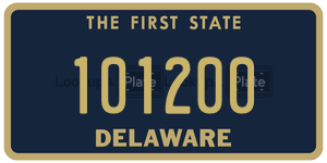 101200 license plate in Delaware