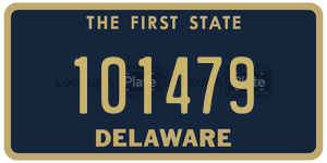 101479 license plate in Delaware