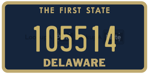 105514 license plate in Delaware