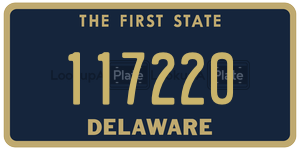 117220 license plate in Delaware