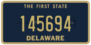 145694 license plate in Delaware