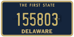 155803 license plate in Delaware
