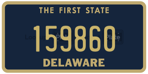 159860 license plate in Delaware