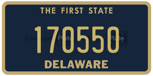 170550 license plate in Delaware