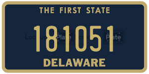 181051 license plate in Delaware