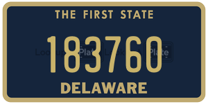 183760 license plate in Delaware