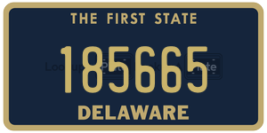 185665 license plate in Delaware