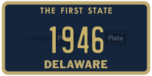 1946  license plate in DE