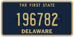 196782 license plate in Delaware