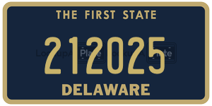 212025 license plate in Delaware