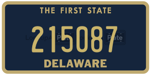 215087 license plate in Delaware