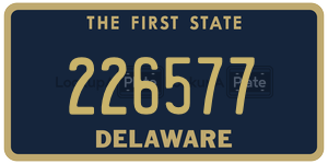 226577 license plate in Delaware
