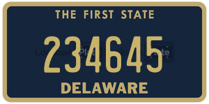 234645 license plate in Delaware