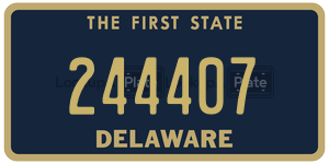 244407 license plate in Delaware