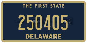 250405 license plate in Delaware