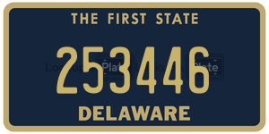 253446 license plate in Delaware