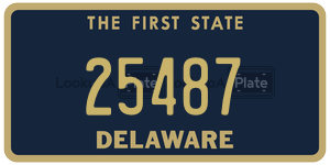 25487 license plate in Delaware