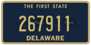 267911 license plate in Delaware