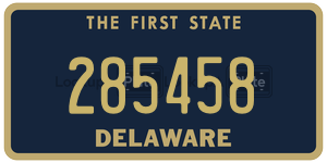 285458 license plate in Delaware