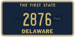 2876 license plate in Delaware