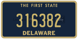 316382 license plate in Delaware