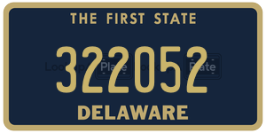 322052 license plate in Delaware