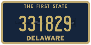 331829 license plate in Delaware