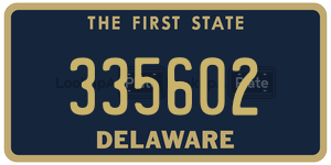 335602 license plate in Delaware