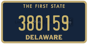 380159 license plate in Delaware