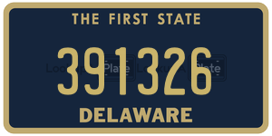 391326 license plate in Delaware