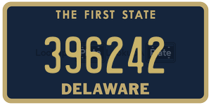396242 license plate in Delaware