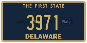 3971 license plate in Delaware