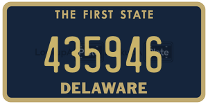 435946 license plate in Delaware