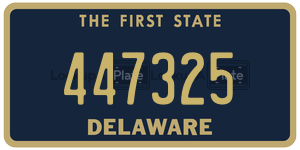 447325 license plate in Delaware