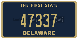 47337 license plate in Delaware
