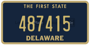 487415 license plate in Delaware