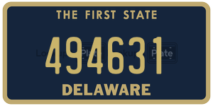 494631 license plate in Delaware
