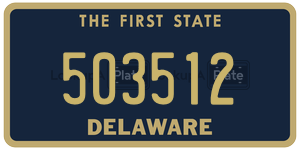 503512 license plate in Delaware