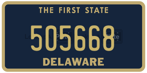 505668 license plate in Delaware