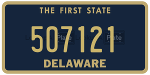 507121 license plate in Delaware