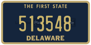 513548 license plate in Delaware