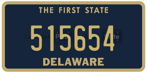 515654 license plate in Delaware