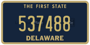 537488 license plate in Delaware