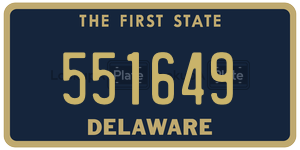 551649 license plate in Delaware