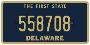 558708 license plate in Delaware