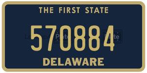 570884 license plate in Delaware
