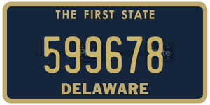 599678 license plate in Delaware