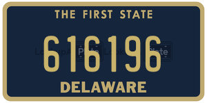 616196 license plate in Delaware