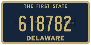 618782 license plate in Delaware